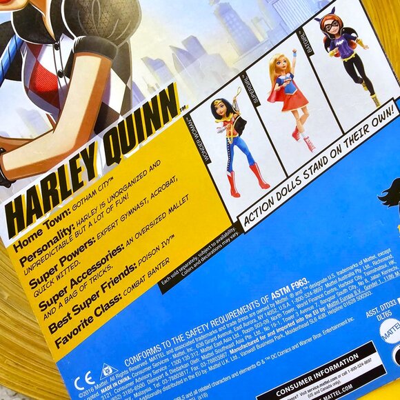 DC Super Hero Girls Harley Quinn 12-Inch Deluxe Collector Doll With Accessories - Picture 9 of 15